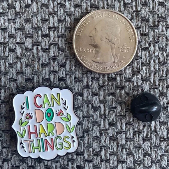 Brand new “I Can Do Hard Things” inspirational enamel pin brooch - Picture 2 of 3
